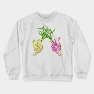 Onions Angel and demon fighting Crewneck Sweatshirt